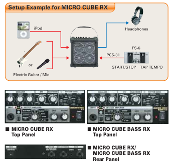 Roland-Bass-Cube-RX-Setup